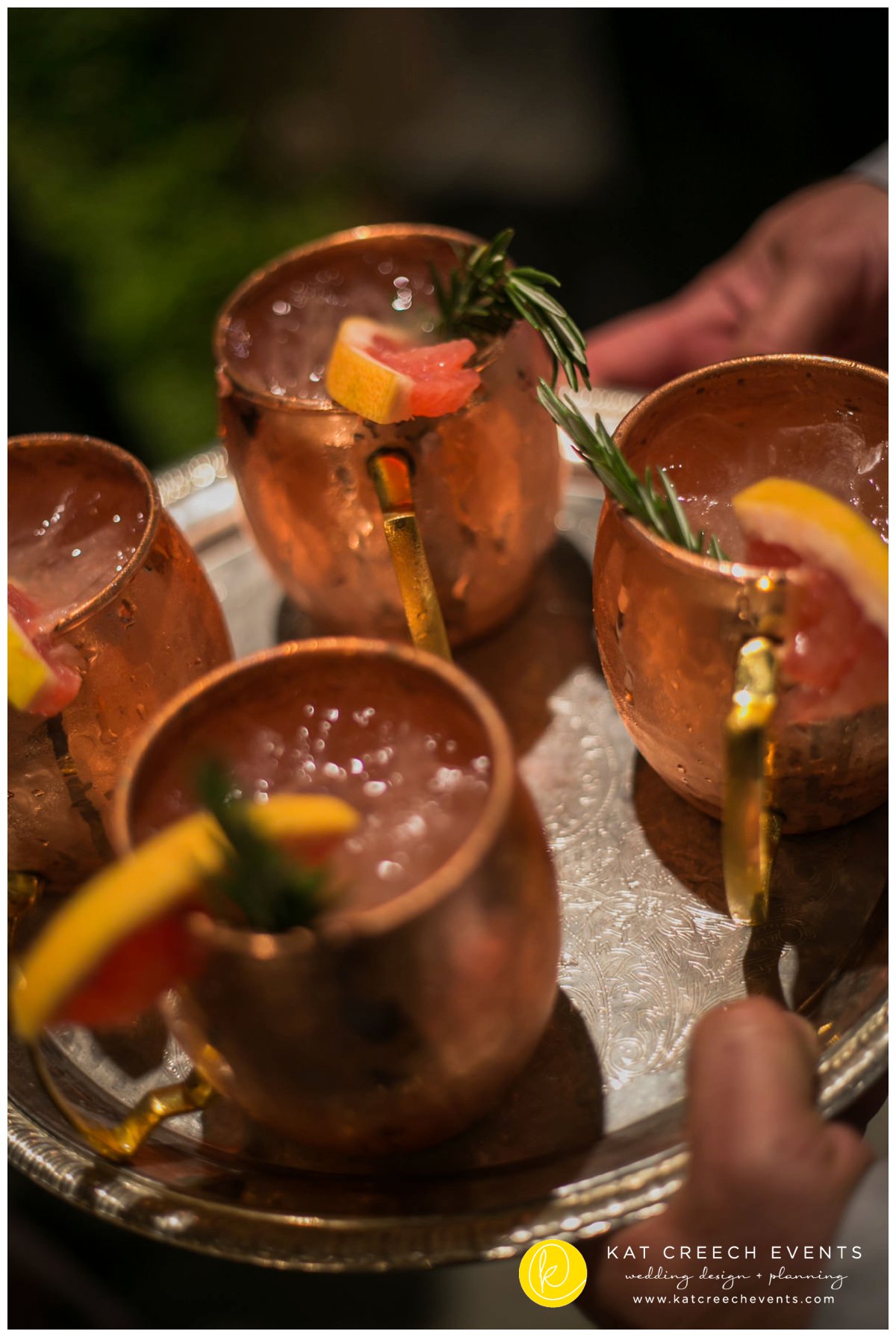 grapefruit Moscow mule | signature drinks | unique wedding beverages | Kat Creech Events