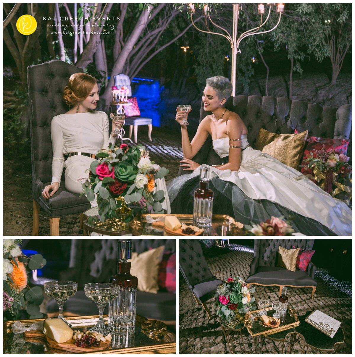 love wins | romance on the bayou | tufted lounge |candelabra |outdoor wedding |kat creech events | wedding stylist 