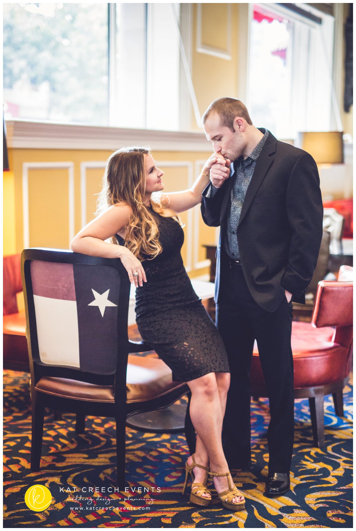 Downtown Houston Engagement Session | Hotel Icon | Kat Creech Events