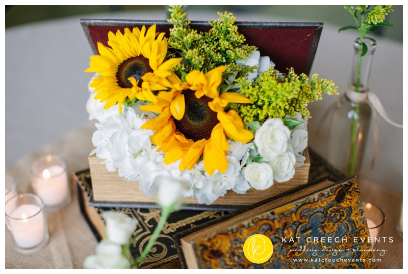 sunflower bohemian wedding centerpieces