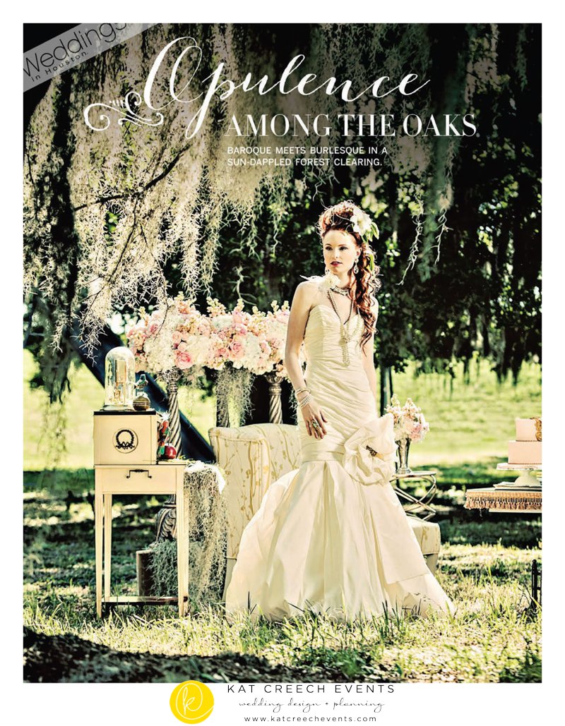 Weddings in Houston Magazine fantasy style shoot.
