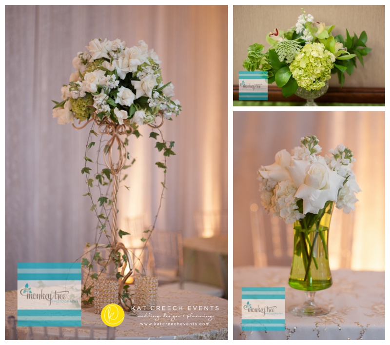 wedding of black, white, and green