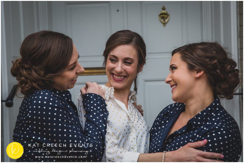 bridal attire | polka dot shirts | wedding stylist | Kat Creech Events