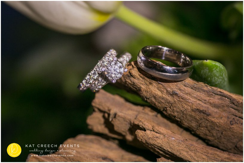 manzanita tree centerpiece | wedding rings | wedding photography | Kat Creech Events 